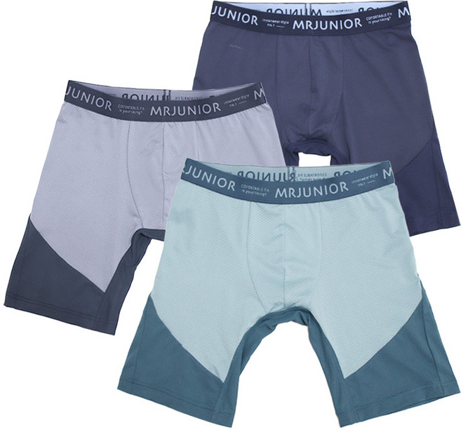 엠알주니어 슈퍼 메쉬 에어로쿨 롱 학생 드로즈 팬티 3종 세트