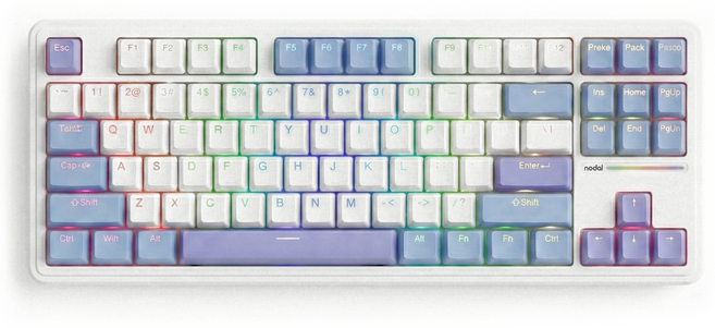 Nodal M87 유무선 3모드 텐키리스 기계식키보드 핫스왑, 코코넛화이트축, 화이트