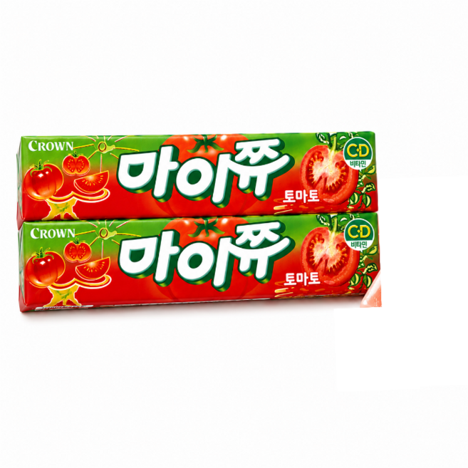 크라운 마이쮸 토마토 신상맛 츄잉캔디, 44g, 2개