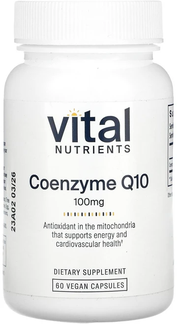 Vital Nutrients 코엔자임 Q10 100mg 베지 캡슐 60정 Nutrients (바이탈 뉴트리언츠), 1개 - 쿠팡
