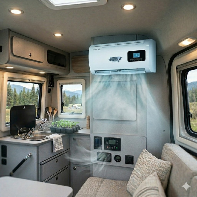 차량용 인버터 무시동 에어컨 실내기 증발기, GC-580 증발기 12V 인버터, 1개