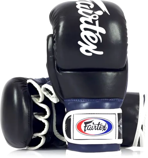 페어텍스 FGV18 슈퍼 스파링 MMA 글러브 / 오픈핑거 그래플링 격투기 오픈팜 장갑, 1세트, 01. 블랙/블루