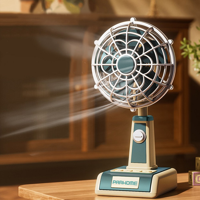 프라홈 레트로 어른이 탁상용 선풍기, 그린