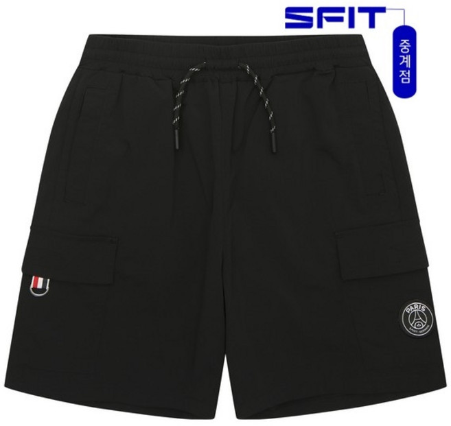에스핏 중계점 25년 여름신상품 대전 막~시작! 파리생제르망 PSG건빵 4부 바지 (블랙) SJZ304MFPT77 #기능성 팬츠#시원한 바지# PSG 티셔츠와 후뚜루마뚜루