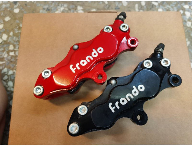 Frando HF-4 輻射對六活塞卡鉗, 1個, 異徑對六卡鉗6PC-2.右卡(紅色)