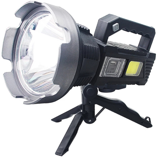 디제이디 넓은광량 긴 직진성 LED 충전식 서치라이트 랜턴 손전등 후레쉬 캠핑 작업등 P90T300, 1개, 혼합색상