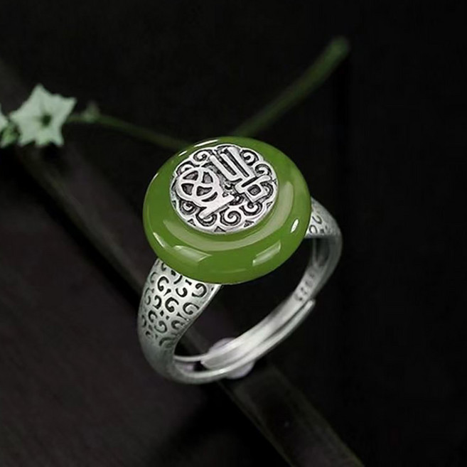 ROYALBELLE 여성 복자 반지 925실버 도금 오픈 조절 전통 주얼리 K0022827