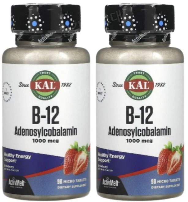 칼 비타민비 B12 녹여먹는 1000mcg 90정 2개 아데노실코발라민 VitaminB - 쿠팡