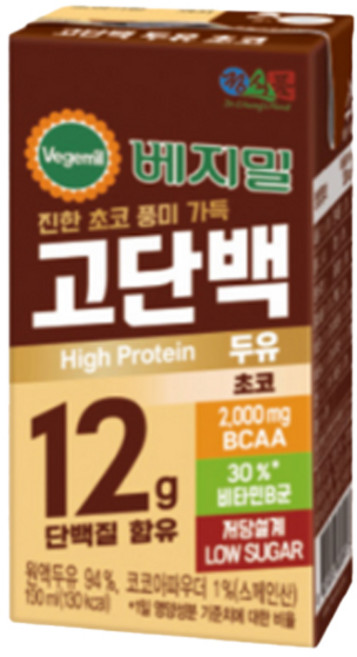 베지밀 고단백두유 초코, 190ml, 3개