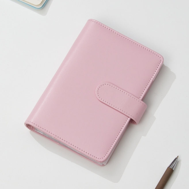 하루공작소 마카롱 6공 바인더 A6 속지 포함 포카앨범 다이어리, 블라썸 핑크, 30매