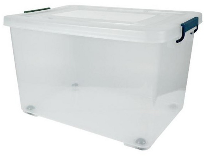 투명 리빙박스 특대형 120L 1P 손잡이블랙 595x435x515mm 스페이스에디터, 없음, 상세설명 참조