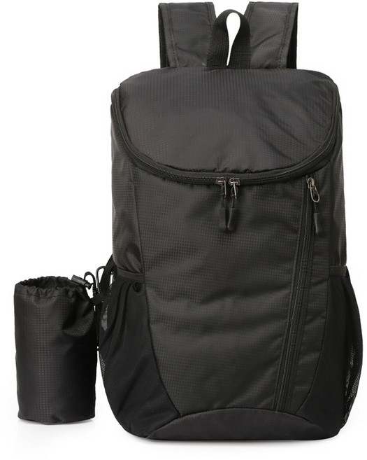 지아이니 경량 접이식 소형 등산가방, 블랙