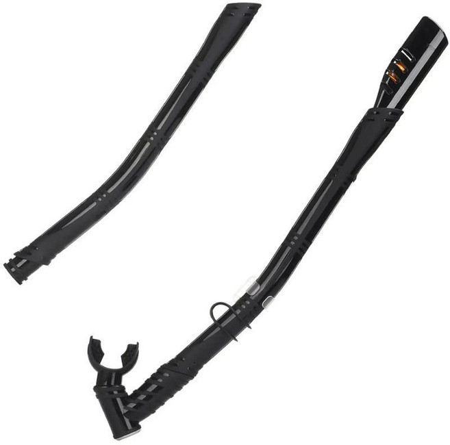 드라이탑 스쿠버 다이빙 스노클 실리콘 간편 퍼지 밸브 호흡 튜브, 색상: 3. one size-Black, 1개