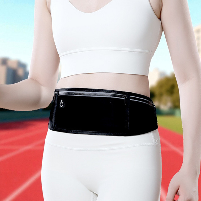 리소움 초경량 방수 완전밀착 러닝벨트, 블랙, 1개