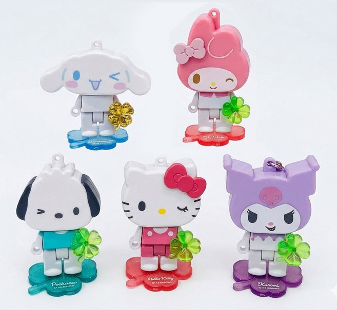 산리오 LUCKY 브릭 피규어 키링, 2개