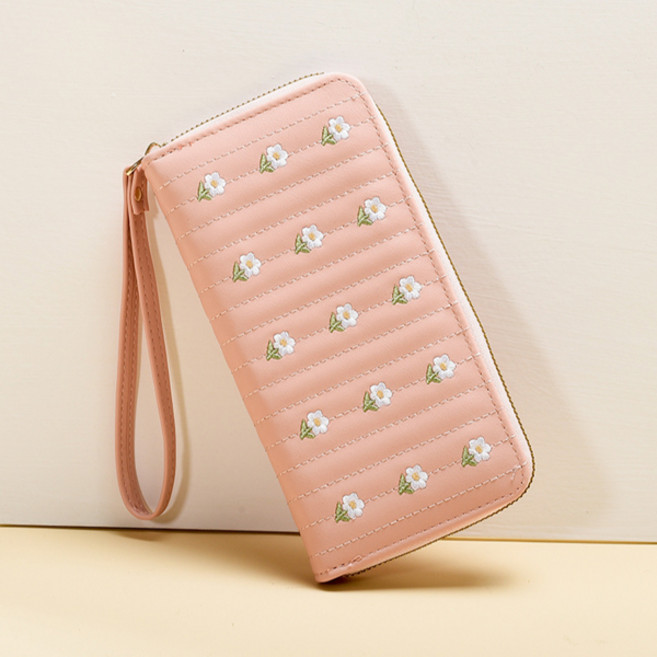 여성 중년 슬림 세련된 클러치 파우치 지퍼 카드 아코디언 지갑 여성장지갑