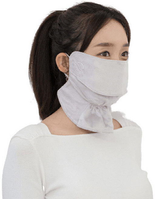 고운골프 극세사 L-II 마스크 등산야외활동 방한마스크 여성용 골프마스크, 그레이