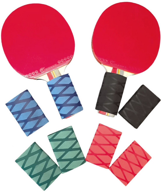 디엠몰 열수축 탁구라켓 손잡이 그립 테이프, 2개, 블루