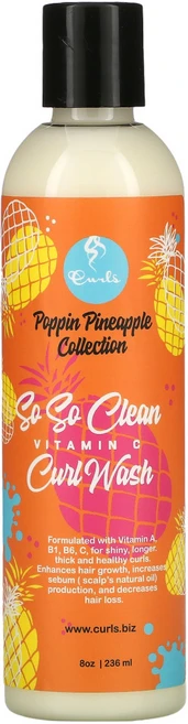 Curls 모발 관리 Poppin Pineapple Collection So So Clean Vitamin C Curl Wash (236 ml), 1개 - 쿠팡