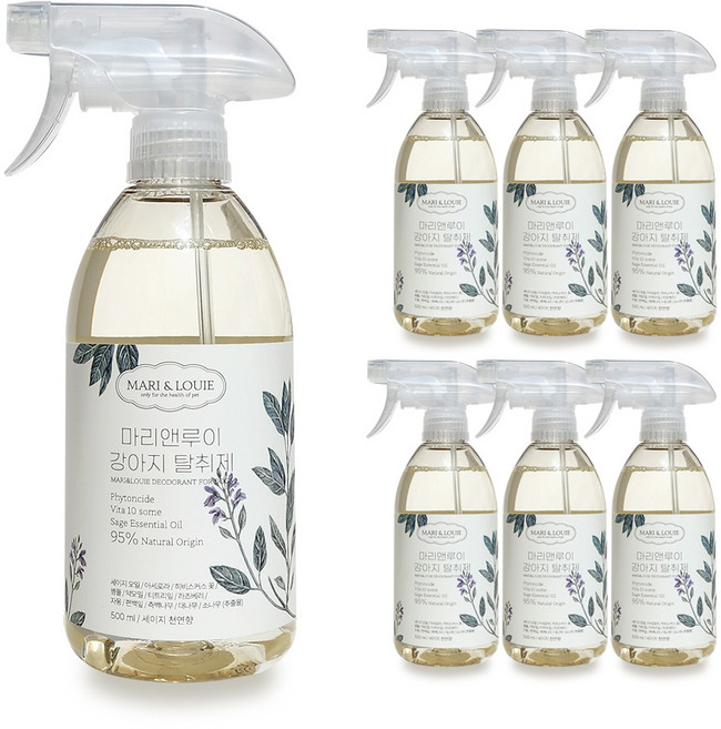 마리앤루이 강아지탈취제 강아지소변탈취제 천연향 천연성분 동물용의약외품, 6개, 500ml