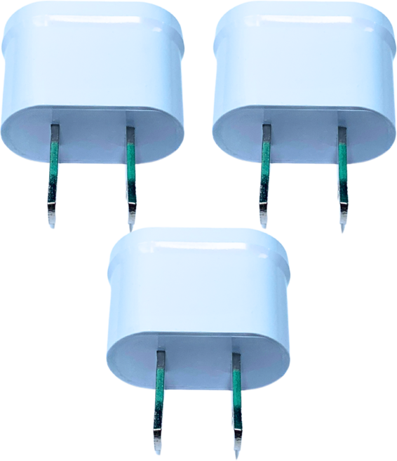 나폴리가든 110V 해외 여행용 어댑터 플러그, 3개, A타입 (미국형)