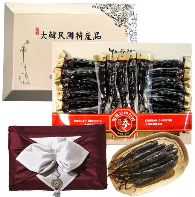 고려 홍삼정과 800g 한지함 상견례 어버이날 부모님 선물, 1개, 레드보자기+노리개