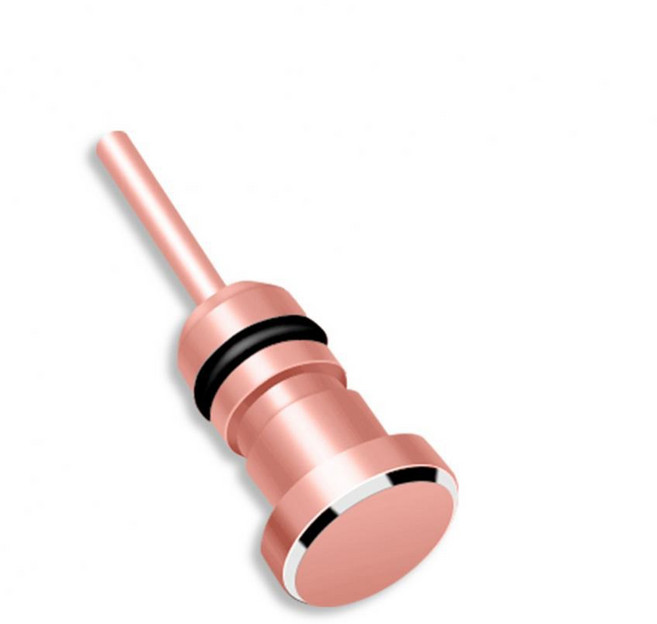 5mm 이어폰 플러그 AUX 11 8plus xr 커넥터 제거 방진 카드, Rose Gold, 1개