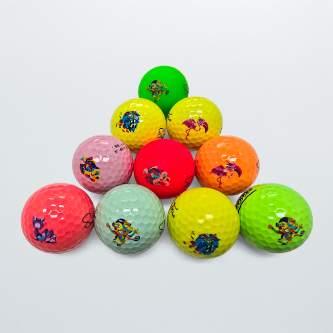 [리볼드골프]세인트나인 3피스 칼라혼합 로스트볼, 1개, 10개입, a+