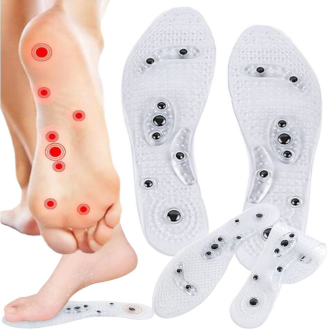 기능성 건강 깔창 실리콘 투명, 투명 L