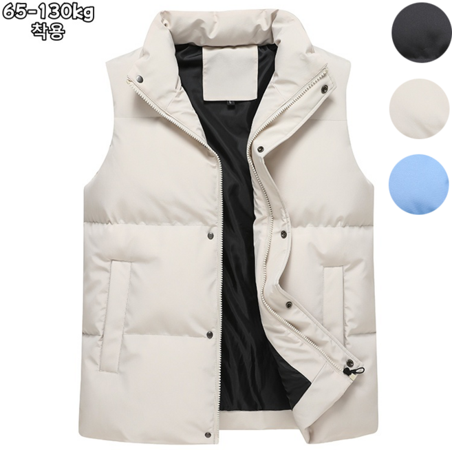 Sevenmoon 겨울 남자 빅사이즈 조끼 도톰한 패딩 베스트 커플룩