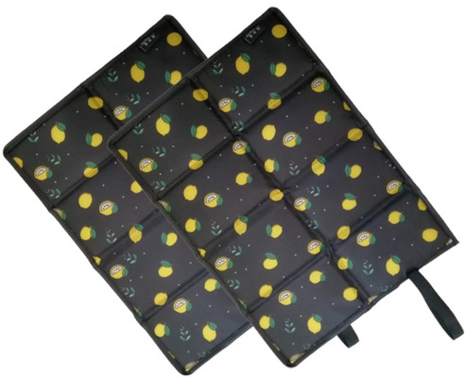 1+1 휴대용방석 야외용 미니 방석 1인 야외 접이식 방수방석, 레몬1+1