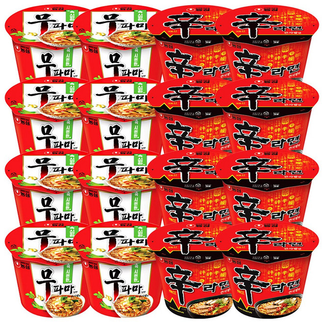 농심 무파마탕면 큰사발 112g x 8개+신라면 114g 8개, 1세트