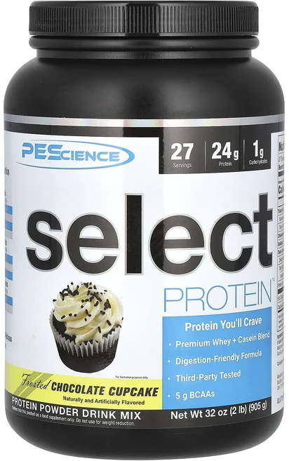 몸관리하세요 겨울입니다 PEScience Select Protein 프로스티드 초콜릿 컵케이크 905g(31.9oz) 특별관리진행, PEScienceSelectProtein프로스티드초콜릿, 1개, 905g - 쿠팡
