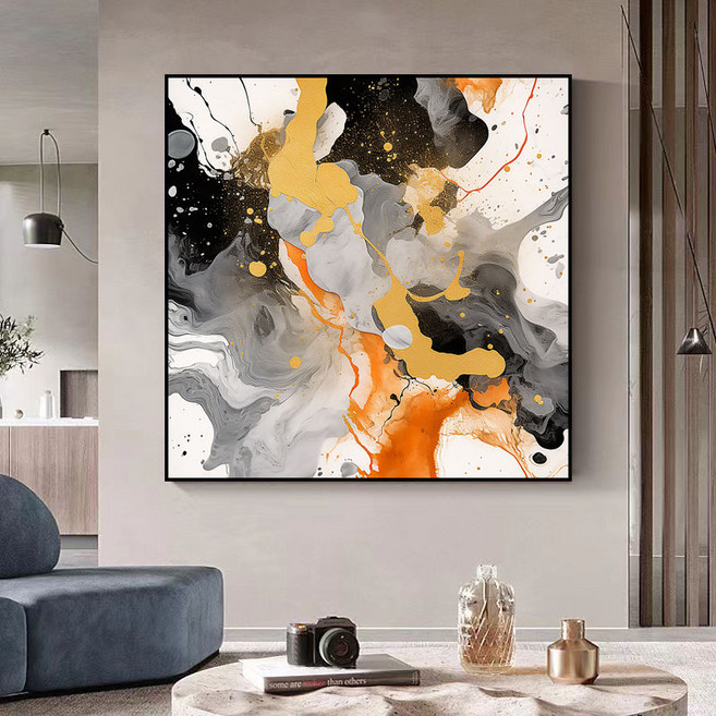 DIY유화세트 50*50cm 추상 모던 심플 거실 현관 럭셔리 컬러링 그림, 1세트, 2776#