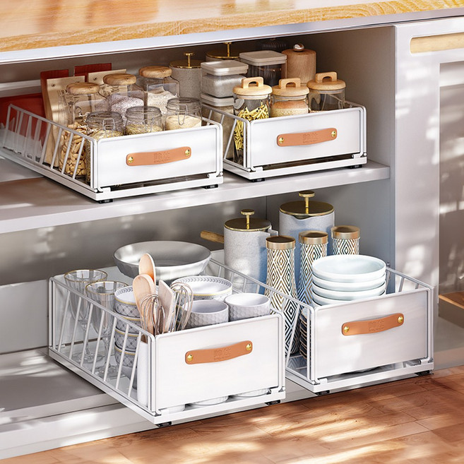 21세기트랜드 심플비 철제 슬라이딩 인출식 레일 주방선반, 소형