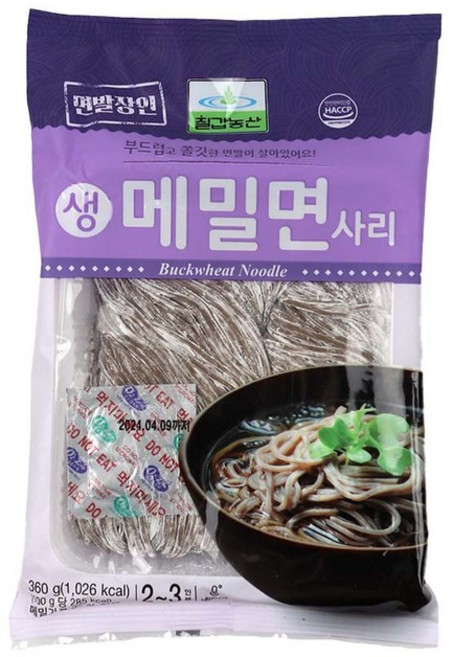 칠갑농산 생메밀면사리, 360g, 4개