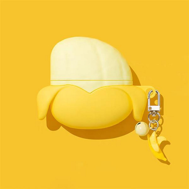 에어팟 4 3 2 1 세대 프로 2 1 귀여운 리얼 귤 바나나 과일 캐릭터 무선 이어폰 실리콘 젤리 충전 파우치 키링 케이스, 에어팟1, 바나나 sap1624, 1개