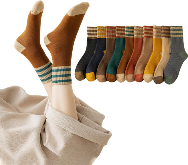 따뜻한 겨울 기모양말 10켤레 1세트