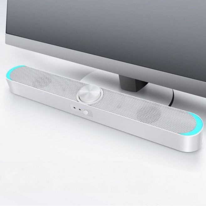 포렙 2채널 LED 사운드바 스피커 FV-V198, FV-V198단품, 화이트