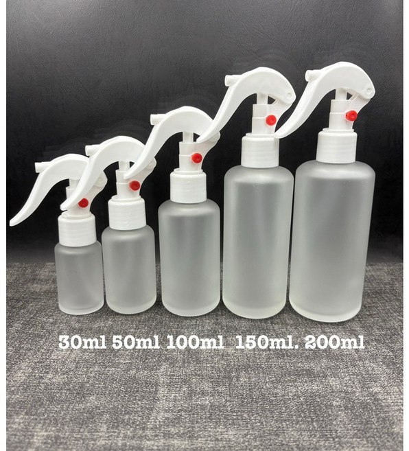 按扣式噴霧瓶 酒精分裝噴瓶 細霧噴瓶, 1個, 按扣式噴槍+霧面玻璃,150ml