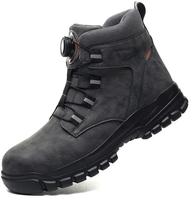 남자를위한 새로운 2024 패션 겨울 따뜻한 노동 부츠 방수 강철 발가락 모자 안전 작업 신발 운동화 남성