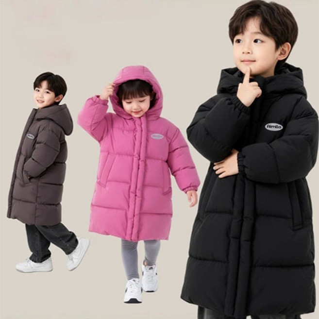 소소키즈 공용 파스텔 롱 패딩 아동 키즈 주니어 겨울 점퍼