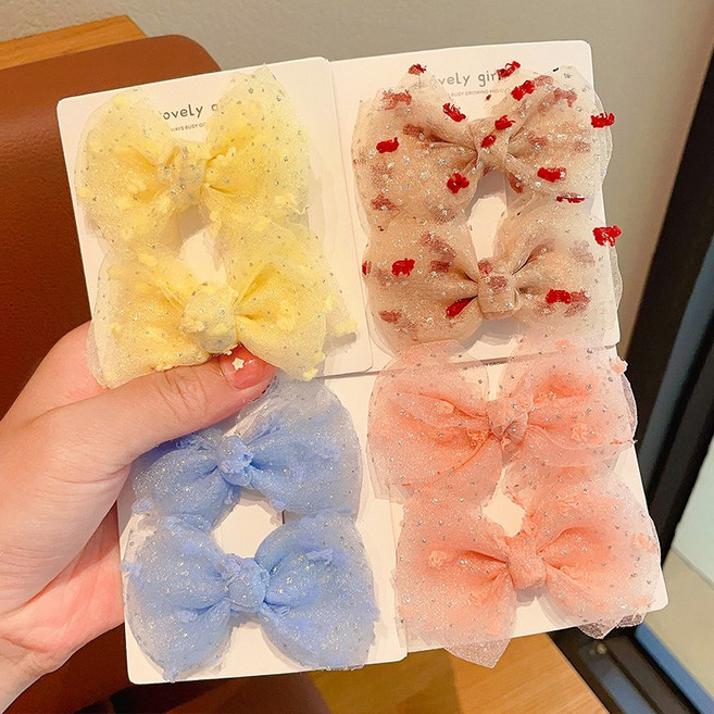 도니주니 봉봉샤샤 리본 집게핀 4종 세트