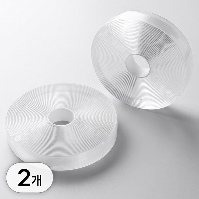 대용량 25m 벨크로 테이프 2개입 세트 보들이 까슬이 찍찍이 초강력 원형 접착식, 화이트, R99942W, 2개
