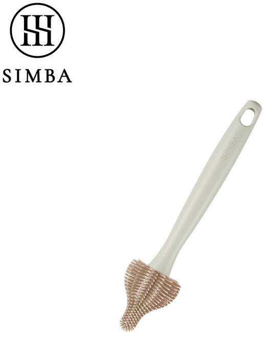 Simba 奶瓶刷組 超柔無垢白金矽膠, 奶嘴刷 - 米色, 1個