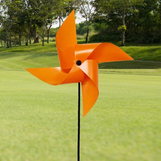 정원바람개비 만들기재료 미니 야외파티 회오리 무지개 레인보우 조류퇴치 두더지 장난감 캠핑, 오렌지(일반형)