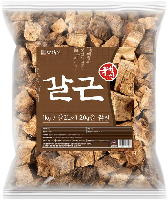 건강중심 국산 갈근 1kg 칡 뿌리 건칡, 1개