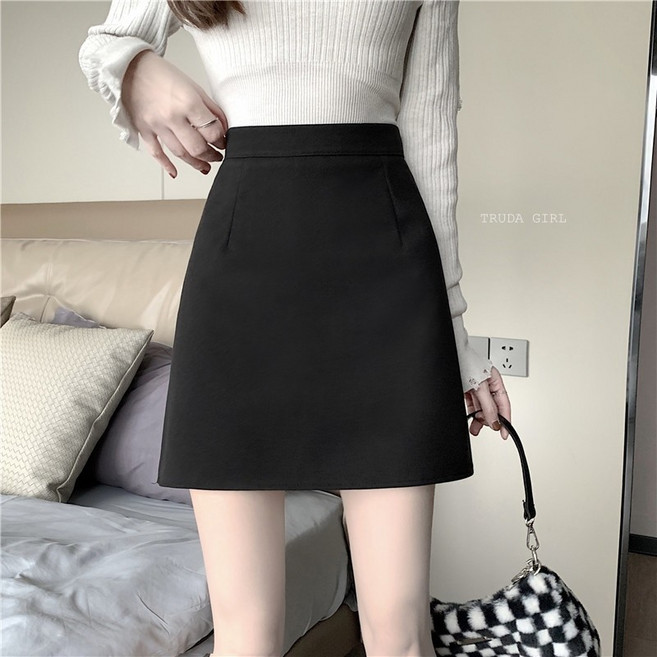 杜達女孩 秋冬毛呢合身短裙