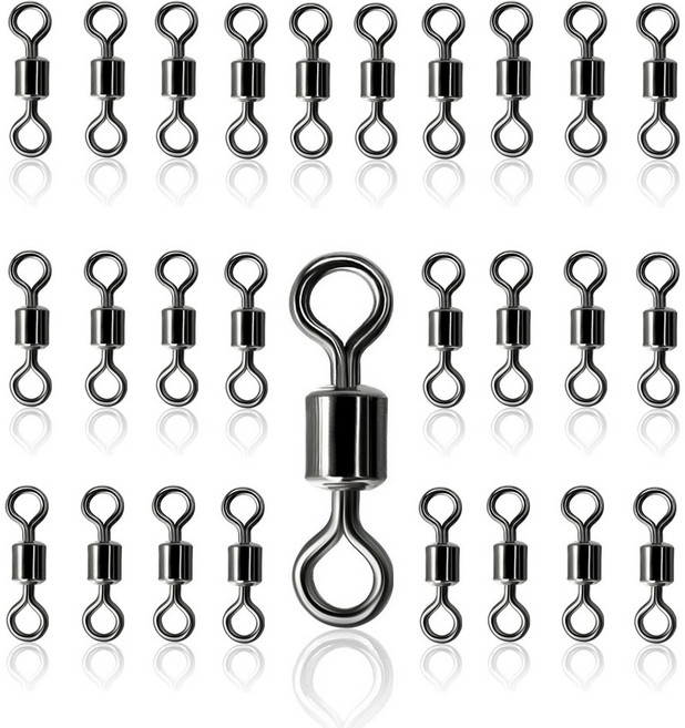 에이치컴퍼니 낚시도래 회전도래 맨도래 스테인리스 스틸, 1개, 30개입