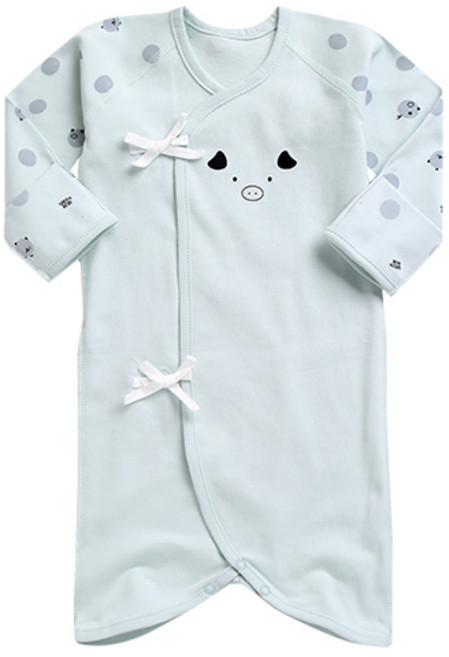 그린베베 신생아용 피그 양면 배냇가운